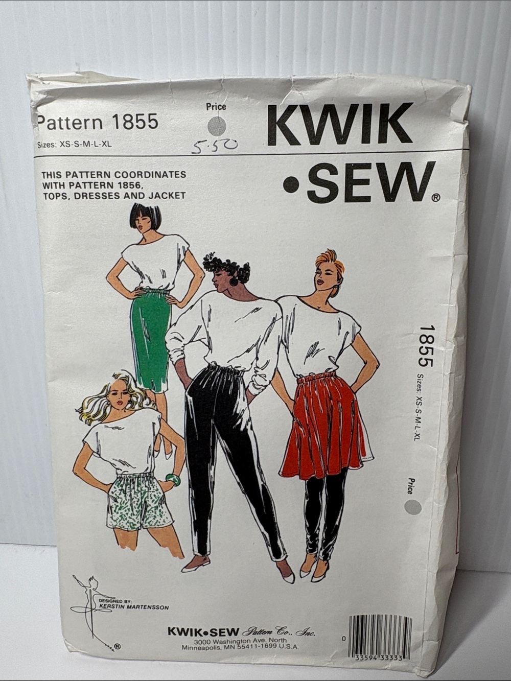Women's Shorts Pants & Skirt Sewing Patterns 1855 sizes XS-XL